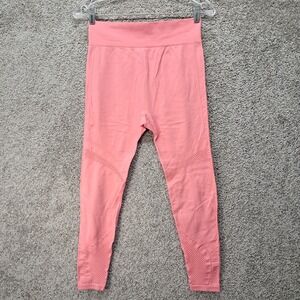 Walkpop Coral Pink Seamless High Waisted Perforated Leggings XL WP0062L